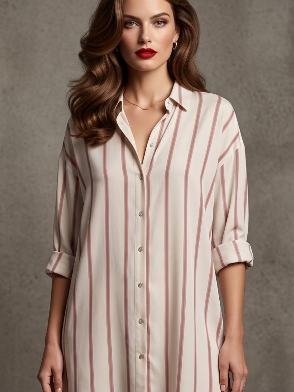 Zara Size Small Tunic White Long Sleeve Shirt Dress Button Down Striped Cotton S